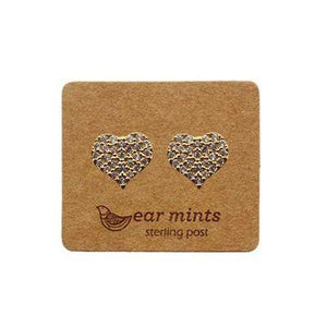 EAR MINTS Cubic Heart Earrings Earrings GOLD - Zabecca Living