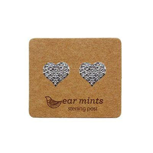 EAR MINTS Cubic Heart Earrings Earrings SILVER - Zabecca Living