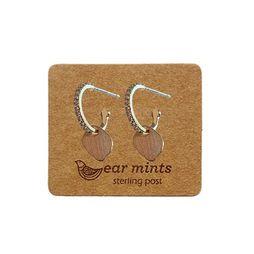 EAR MINTS Cubic Hoop With Drop Disc Earrings Earrings - Zabecca Living