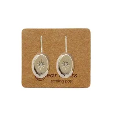EAR MINTS Cubic Oval Star FH Clear Earrings Earrings - Zabecca Living