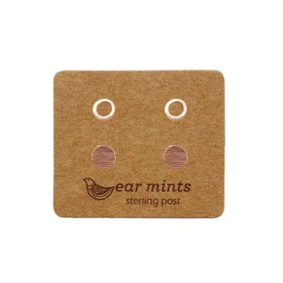 EAR MINTS Flat Mini Circle Set of 2 Earrings Earrings ROSE GOLD - Zabecca Living