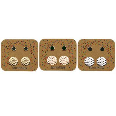 EAR MINTS Sprinkles Hammer Circle Earrings - Eden Green Earrings - Zabecca Living