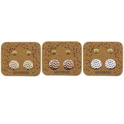 EAR MINTS Sprinkles Hammer Circle Earrings - Guacamole Green Earrings - Zabecca Living