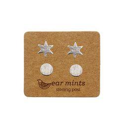 EAR MINTS Star & Circle Set of 2 Earrings Earrings SILVER - Zabecca Living