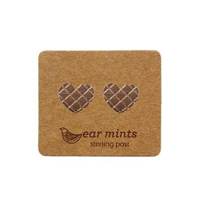 EAR MINTS Textured Heart Earrings Earrings ROSE GOLD - Zabecca Living