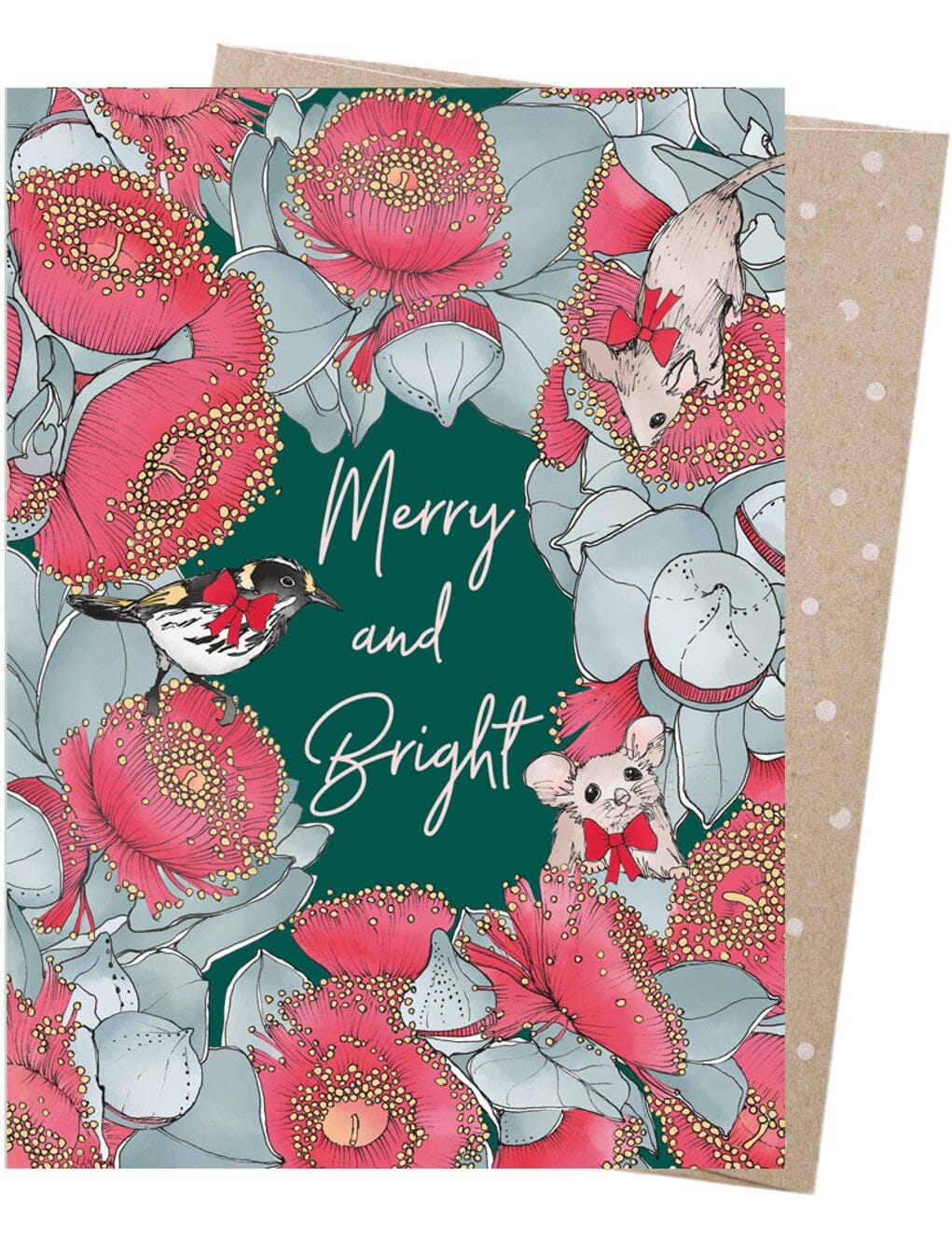 EARTH GREETINGS Christmas Card - Merry Mottlecah Christmas Card - Zabecca Living