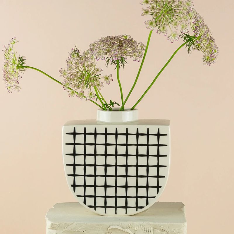 ERIN LIGHTFOOT Boat Vase - shibori VASE - Zabecca Living