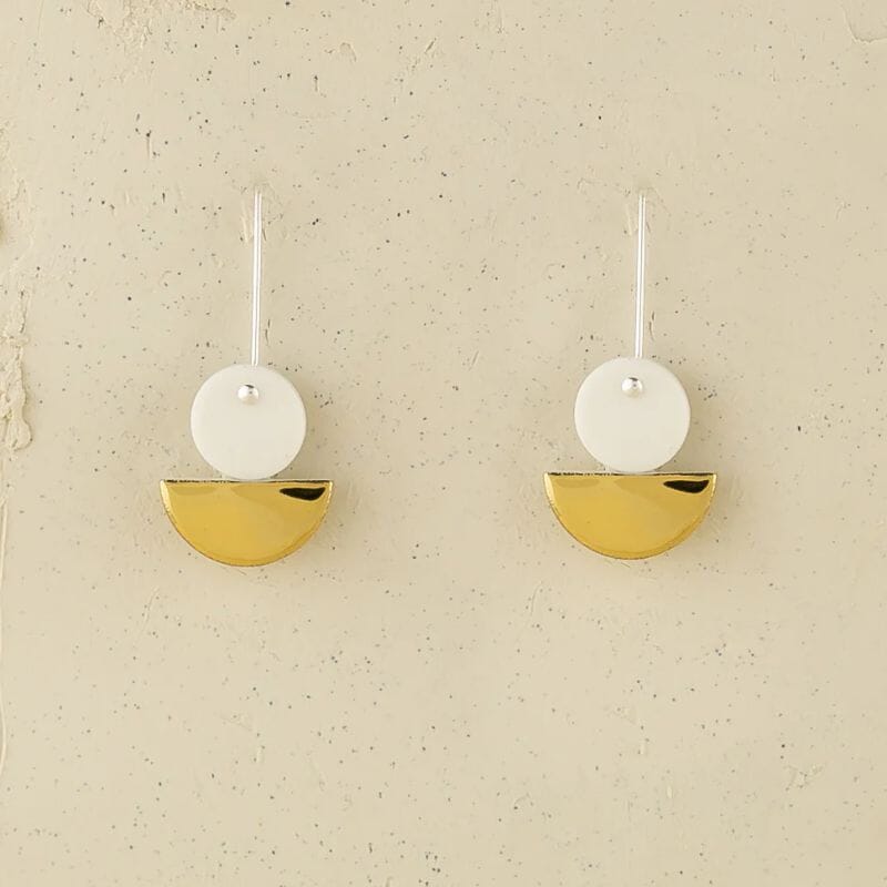 ERIN LIGHTFOOT Float Earrings - White Earrings - Zabecca Living