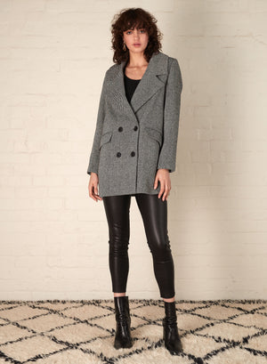 ESMAEE Asher Blazer - Black/White Twill JACKET - Zabecca Living