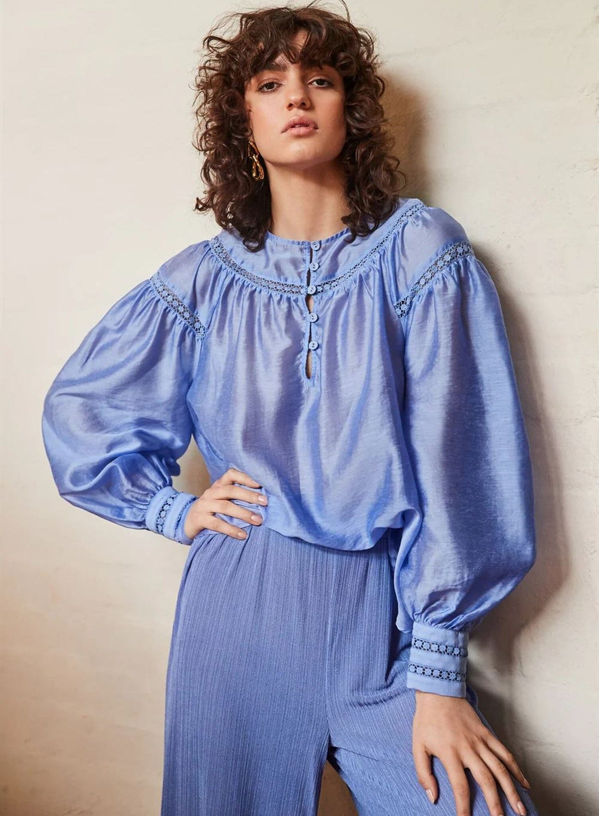 ESMAEE Cannes Blouse - Cornflower Shirts & Blouses - Zabecca Living
