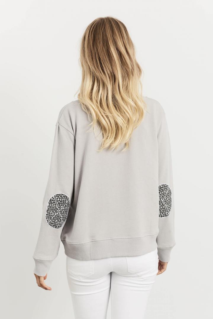 EST 1971 Zebra Star Windy Sweatshirt - French Grey Sweaters - Zabecca Living