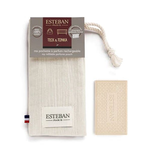 ESTEBAN Perfumed Ceramic Tile in Linen Pouch - Teck & Tonka AIR FRESHENER - Zabecca Living