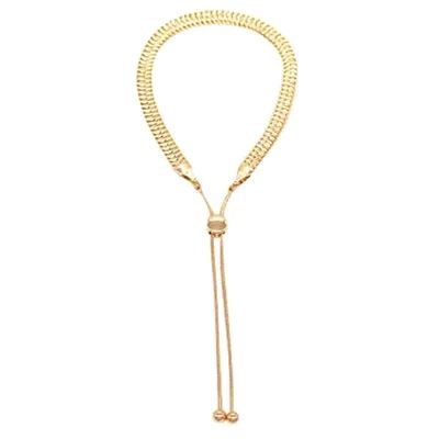 FABIENNE Mesh Chain Slider Bracelet - Gold BRACELET - Zabecca Living