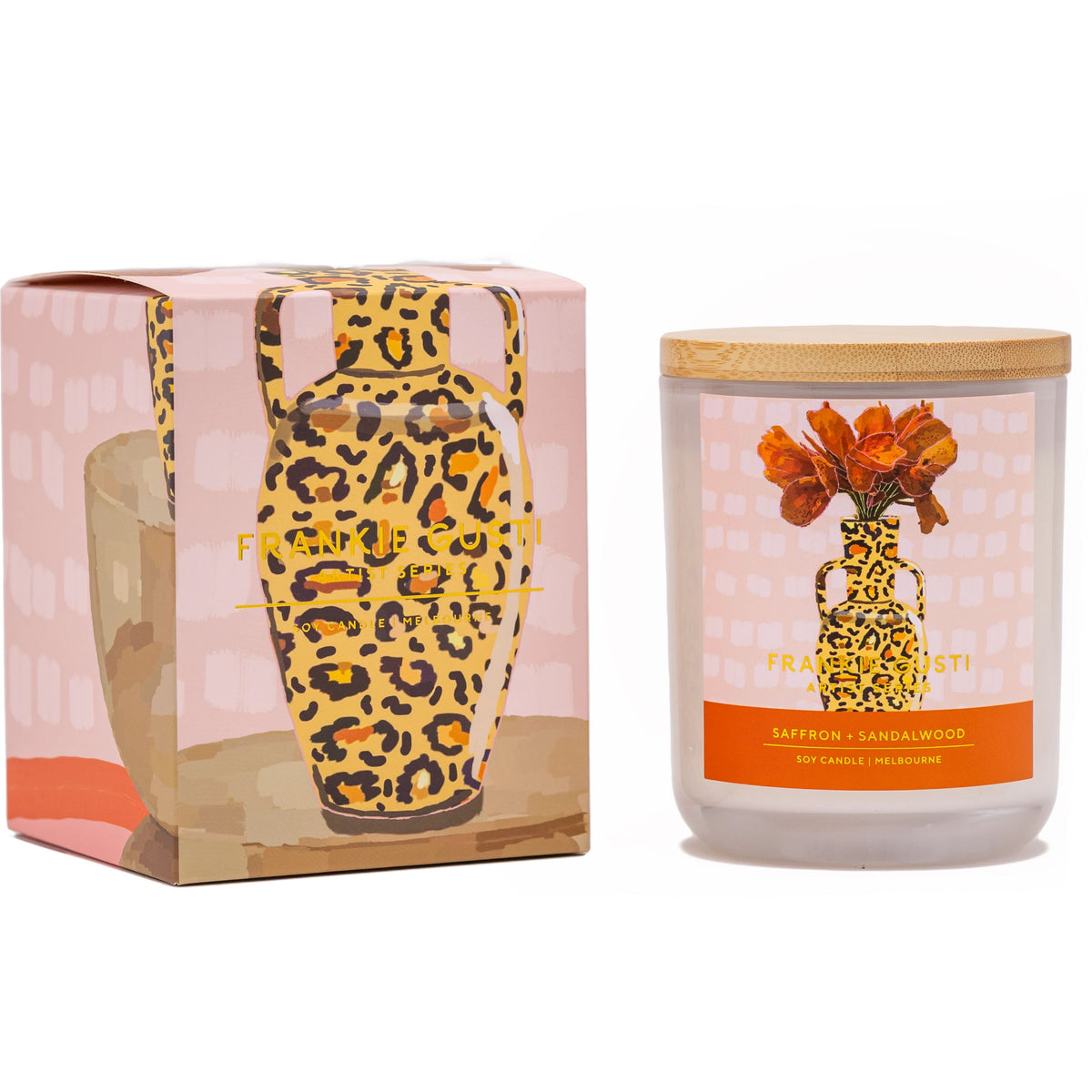 FRANKI GUSTI Artist Series Candle - Saffron + Sandalwood CANDLE - Zabecca Living
