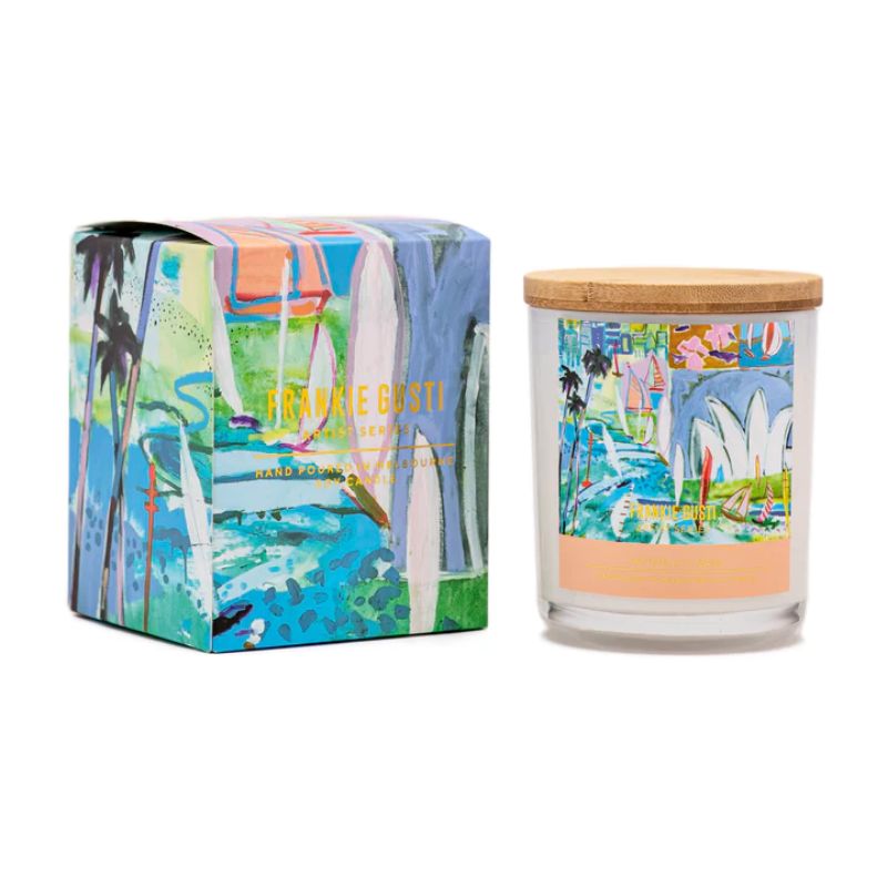 FRANKI GUSTI Artist Series - Waterlily & Basil CANDLE - Zabecca Living