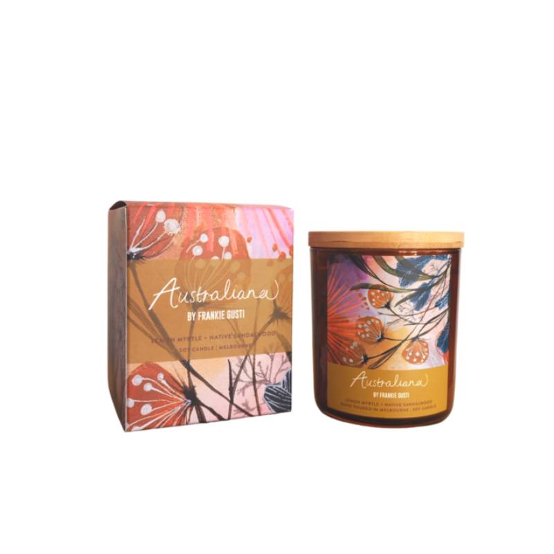 FRANKI GUSTI Australiana Collection - Lemon Myrtle and Native Sandalwood CANDLE - Zabecca Living