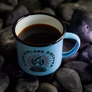 GENTLEMEN'S HARDWARE Camp Explore Discover Enamel Mug - 325ml COFFEE, TEA & DRINKS - Zabecca Living