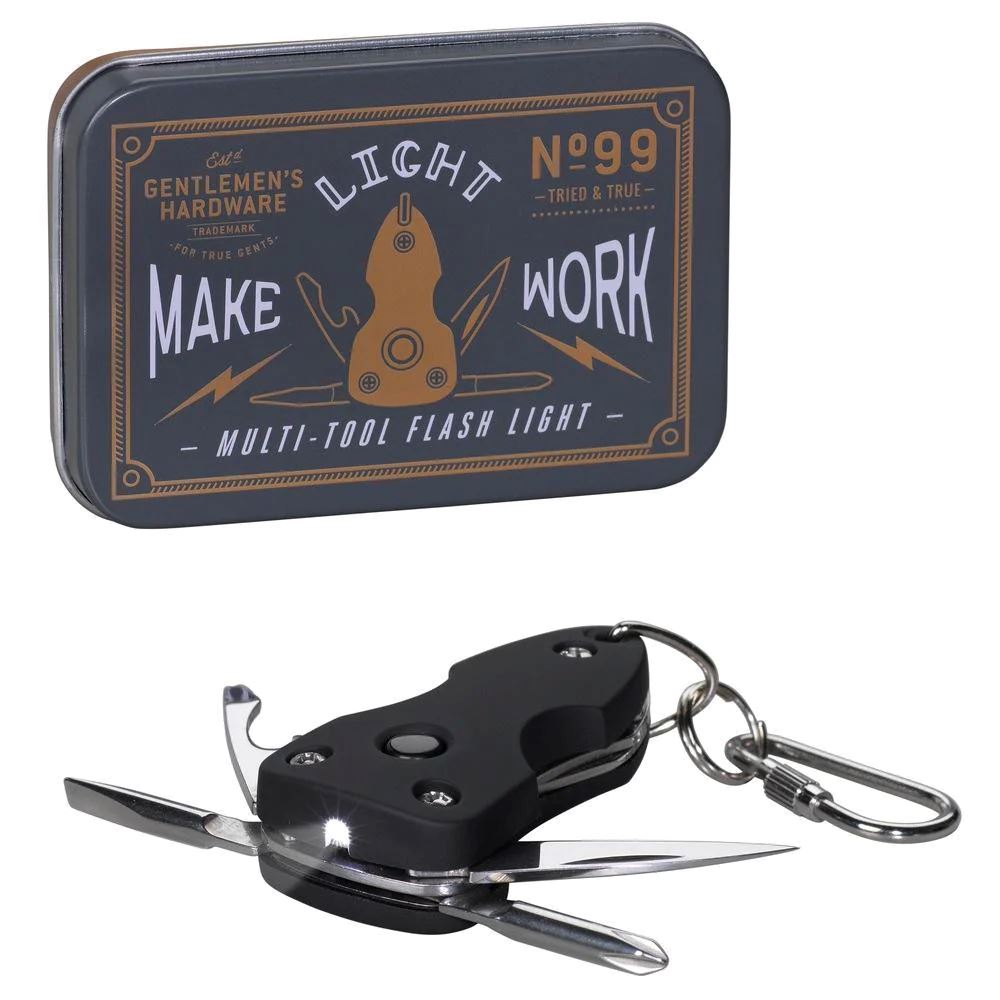 GENTLEMEN'S HARDWARE Pocket Multi Tool with Flash Light Organisers - Zabecca Living