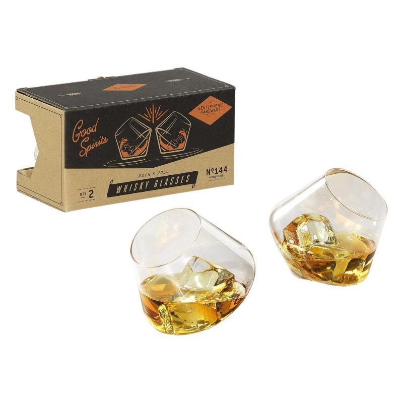 GENTLEMEN'S HARDWARE Rocking Whisky set of 2 Glasses DRINKWARE - Zabecca Living