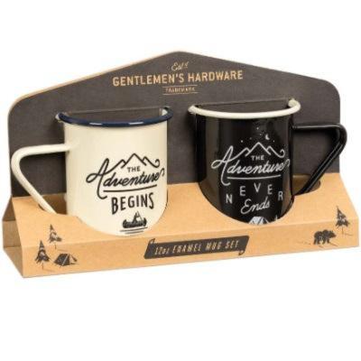 GENTLEMEN'S HARDWARE Tall Enamel Mugs - Set of 2 DRINKWARE - Zabecca Living