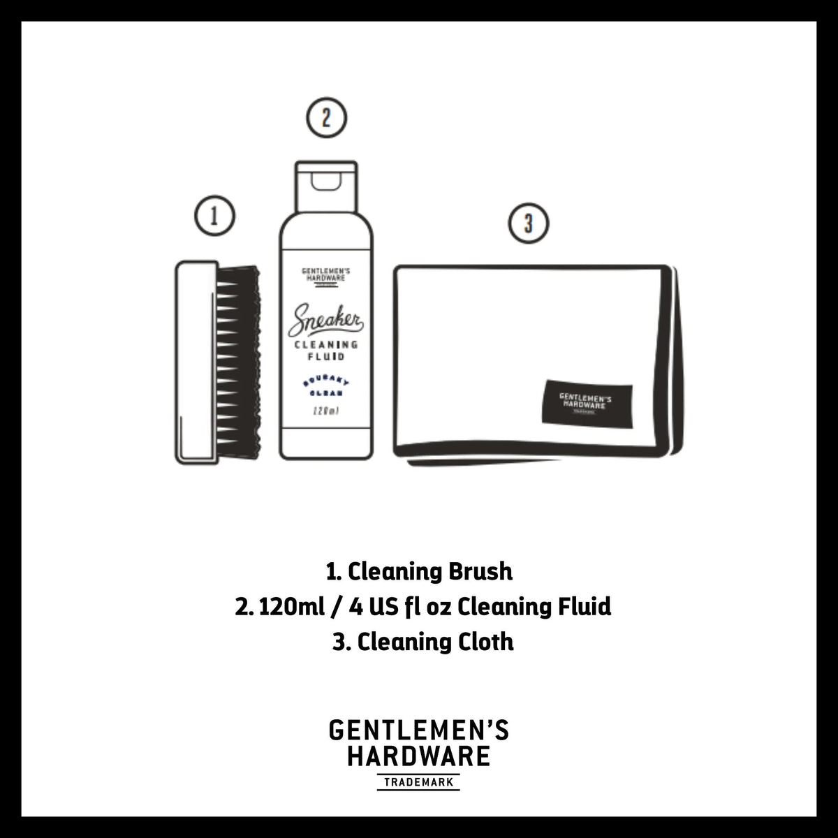 GENTLEMEN'S HARDWARE Travel Size Sneaker Cleaning Kit Mens Grooming - Zabecca Living