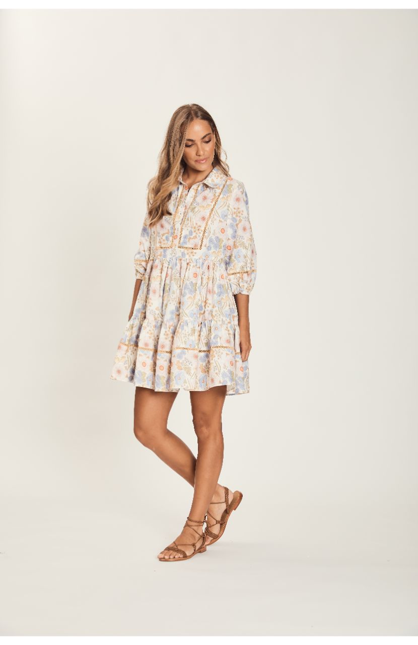 HARNI Lottie Mini Dress - Aloura Floral DRESS - Zabecca Living