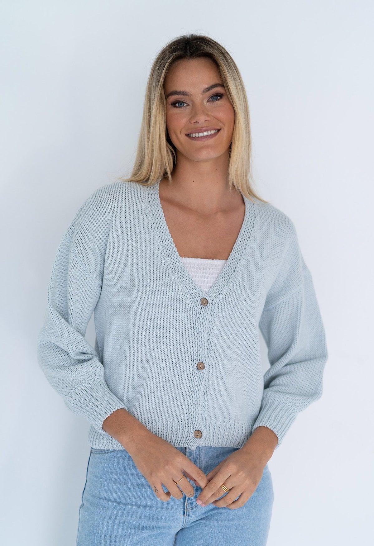 HUMIDITY LIFESTYLE Bloom Cardi - Ice Blue Cardigan - Zabecca Living