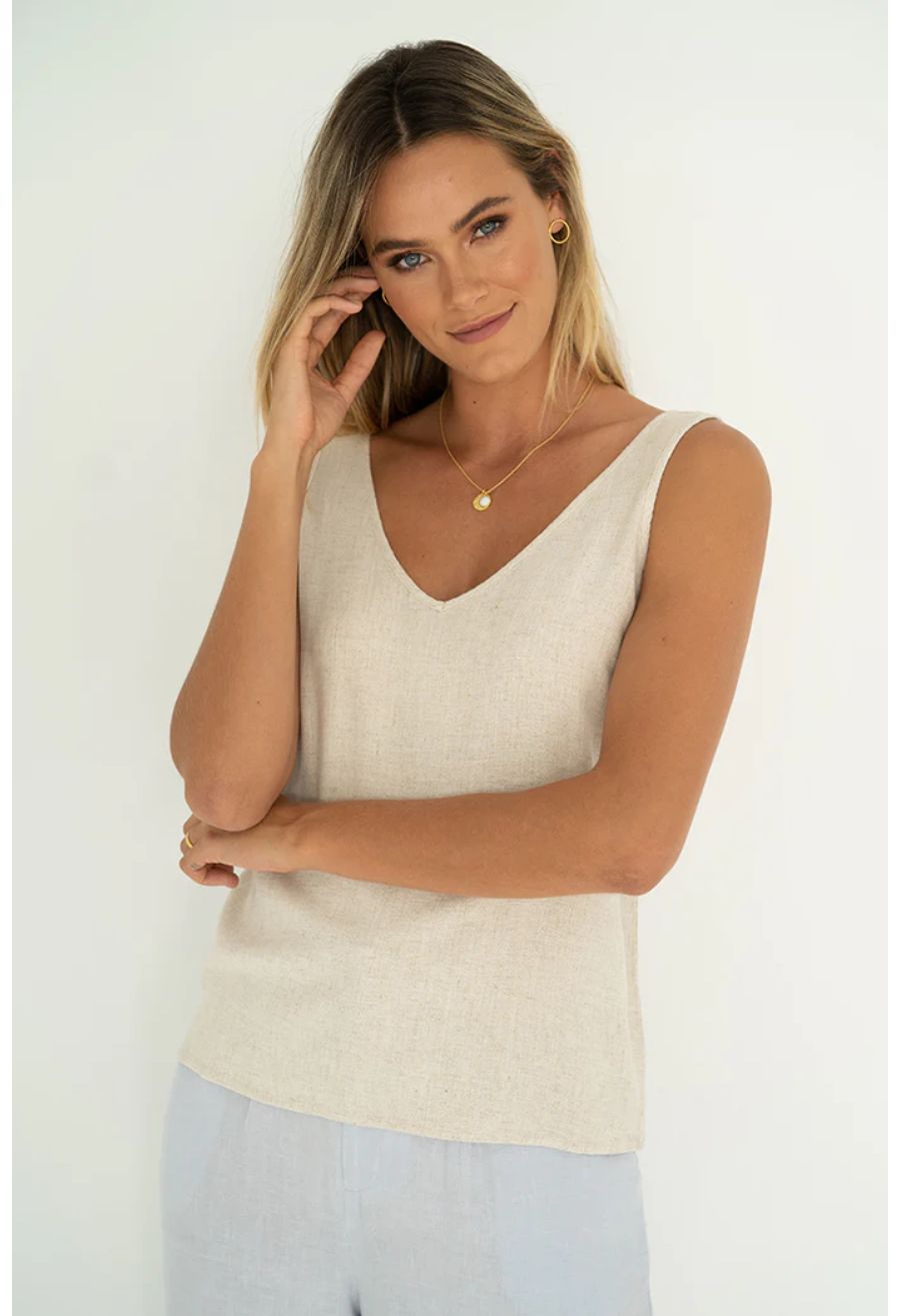 HUMIDITY LIFESTYLE Classic Cami - Natural Shirts & Blouses - Zabecca Living