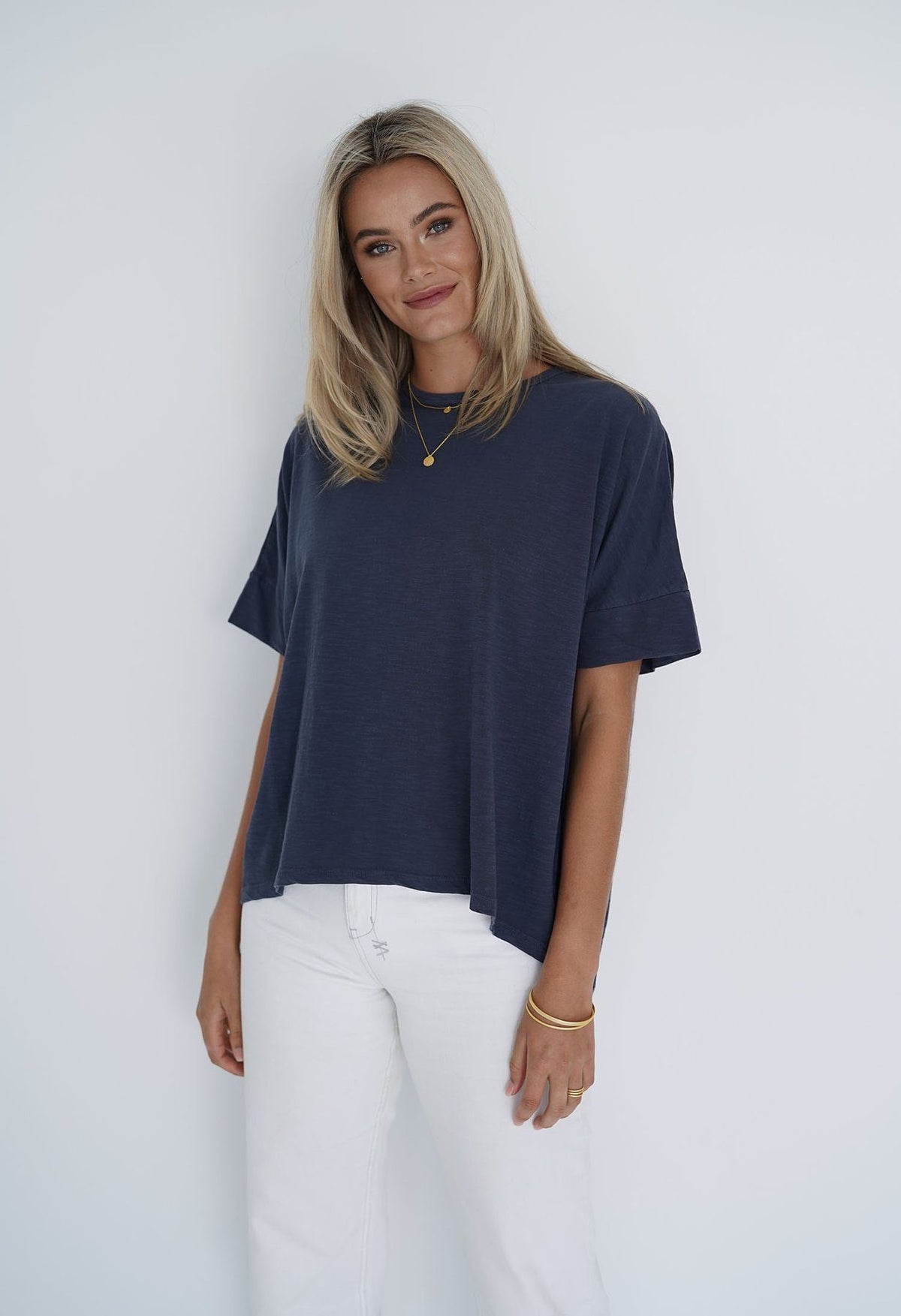 HUMIDITY LIFESTYLE Dippy Tee - Navy Tees - Zabecca Living