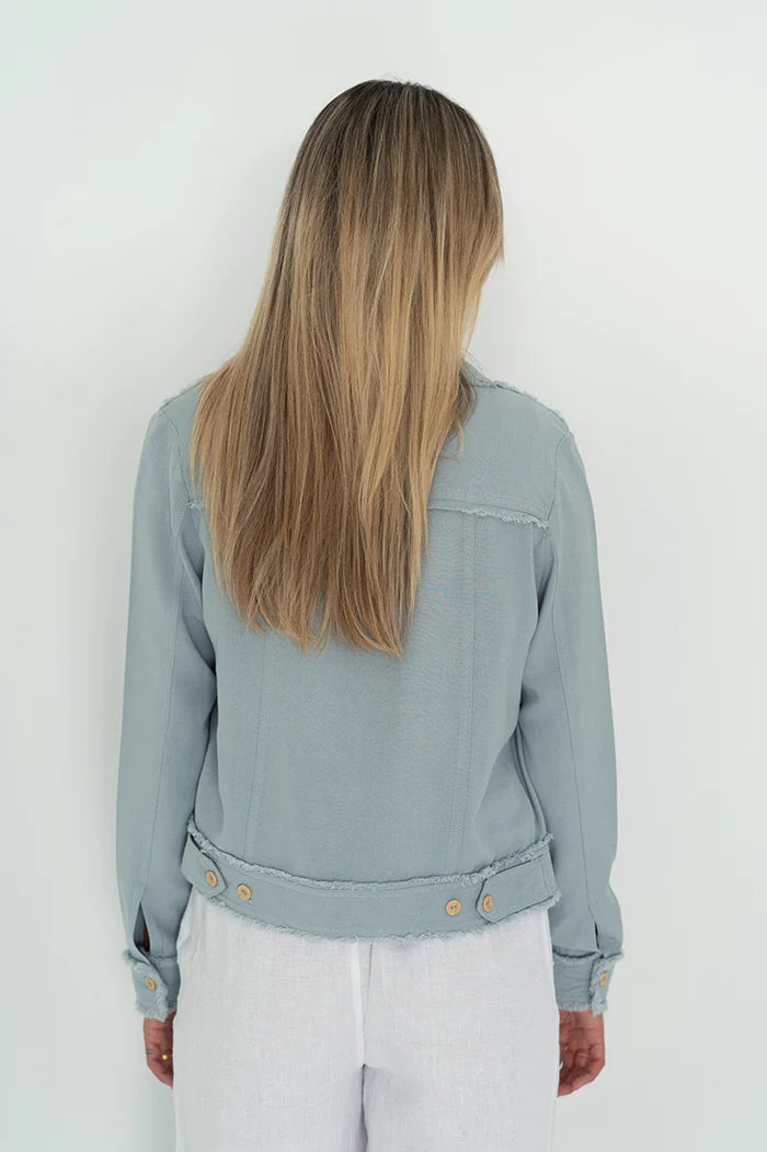 HUMIDITY LIFESTYLE Isabella Linen Jacket - Seafoam Jacket - Zabecca Living