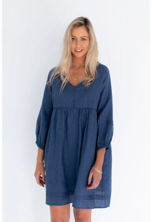 HUMIDITY LIFESTYLE Jasmine Dress - Navy DRESS - Zabecca Living