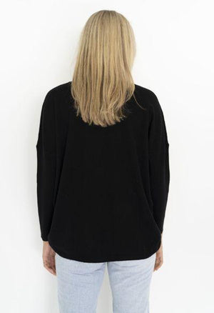 HUMIDITY LIFESTYLE Luna Top - Black Jumpers + Knitwear - Zabecca Living