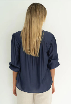 HUMIDITY LIFESTYLE Mystic Blouse - Navy Shirts & Blouses - Zabecca Living