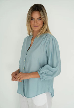 HUMIDITY LIFESTYLE Mystic Blouse - Seafoam Shirts & Blouses - Zabecca Living