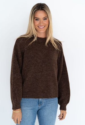 HUMIDITY LIFESTYLE Neve Jumper - Chocolate Jumpers + Knitwear - Zabecca Living