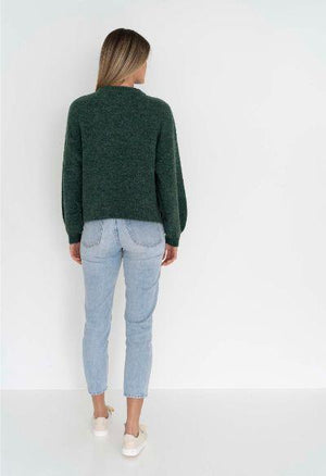 HUMIDITY LIFESTYLE Neve Jumper - Green Jumpers + Knitwear - Zabecca Living