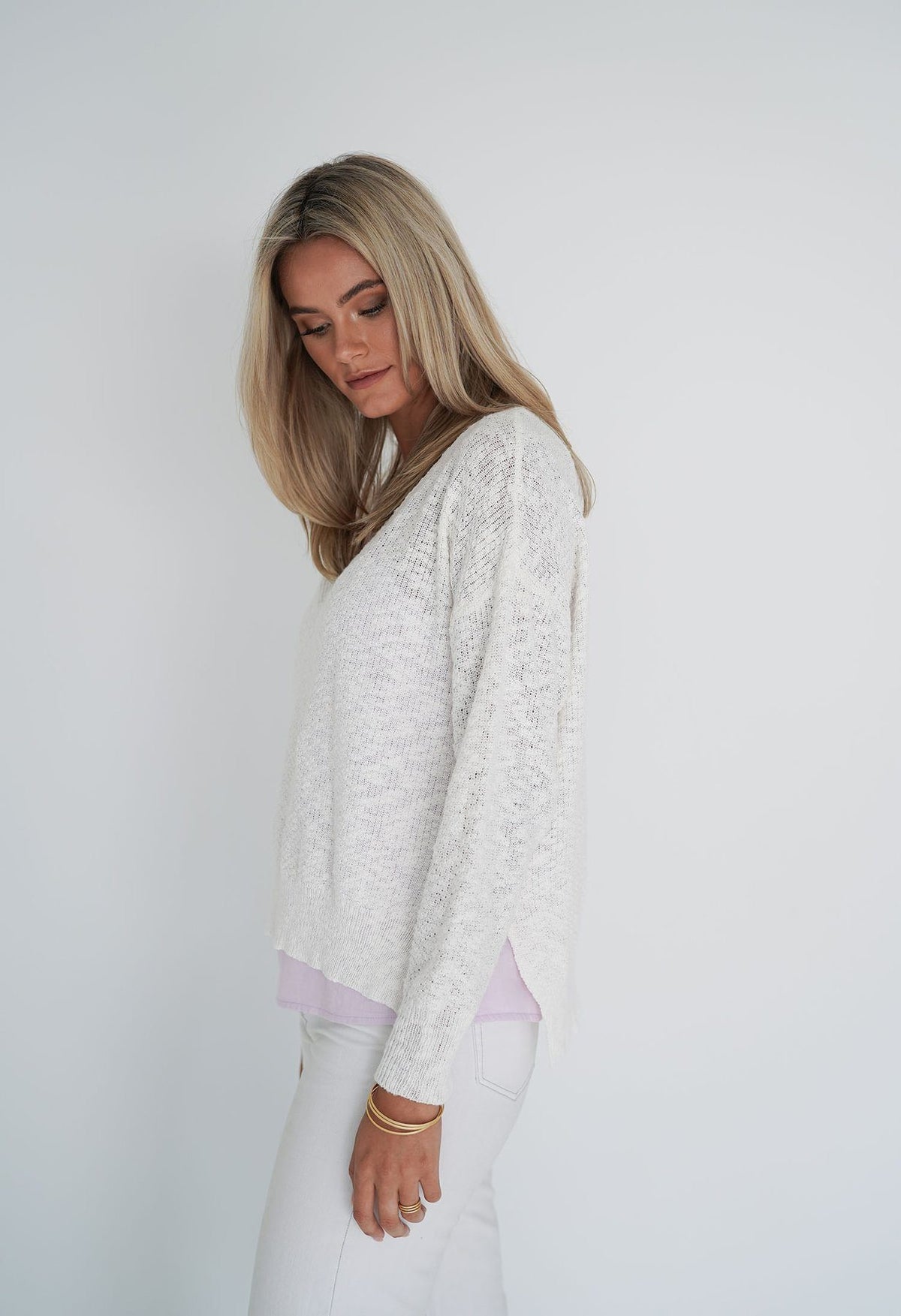 HUMIDITY LIFESTYLE Runaway Jumper - White Jumpers + Knitwear - Zabecca Living