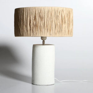 INDIGO LOVE Hacienda Table Lamp - White Lamp - Zabecca Living