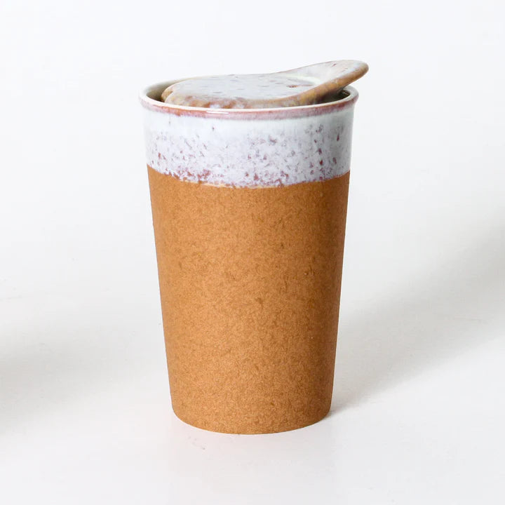INDIGO LOVE It's a Keeper Tall Ceramic Cup - Raw Earth DRINKWARE - Zabecca Living