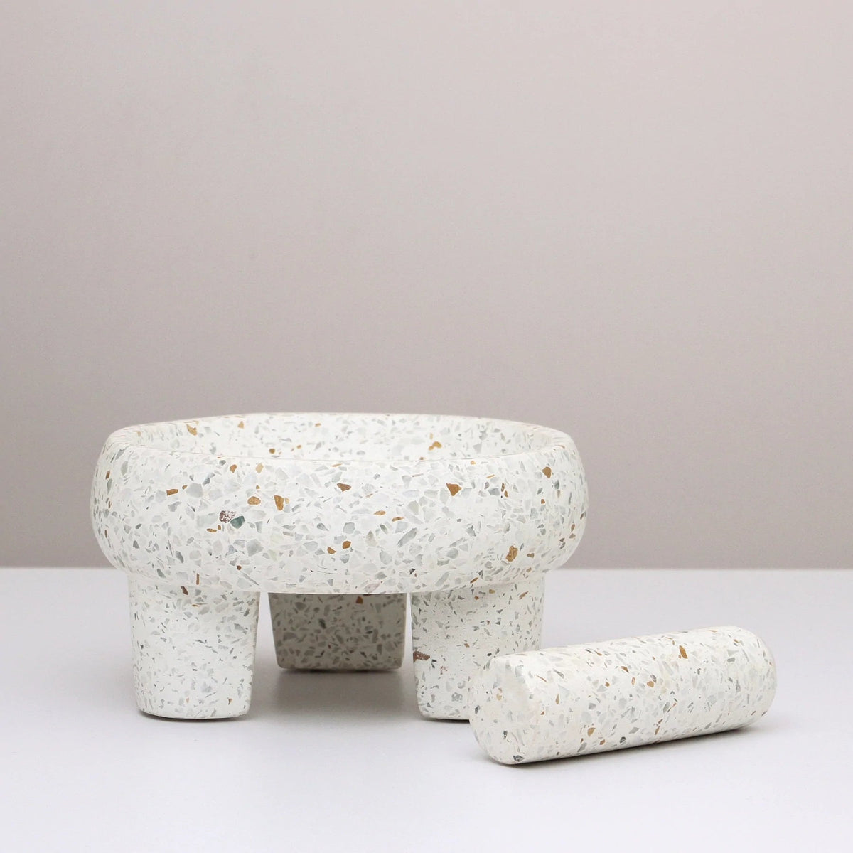 INDIGO LOVE Terrazzo Morta And Pestle mortar and pestle - Zabecca Living