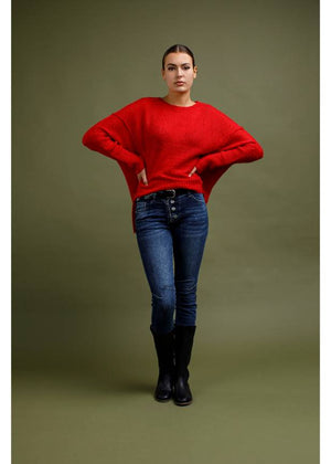 INZAGI Tokyo Knit - Red Jumpers + Knitwear - Zabecca Living