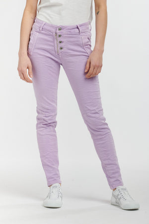 ITALIAN STAR Button Jeans - Orchid JEANS - Zabecca Living