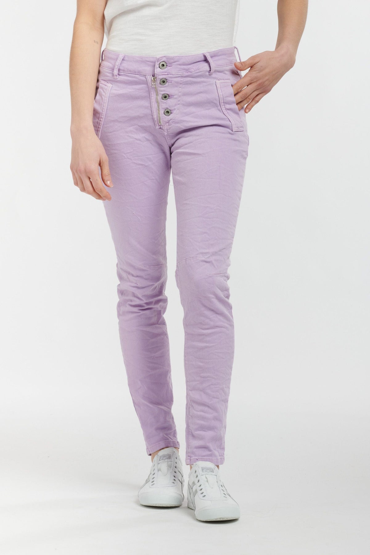 ITALIAN STAR Button Jeans - Orchid JEANS - Zabecca Living