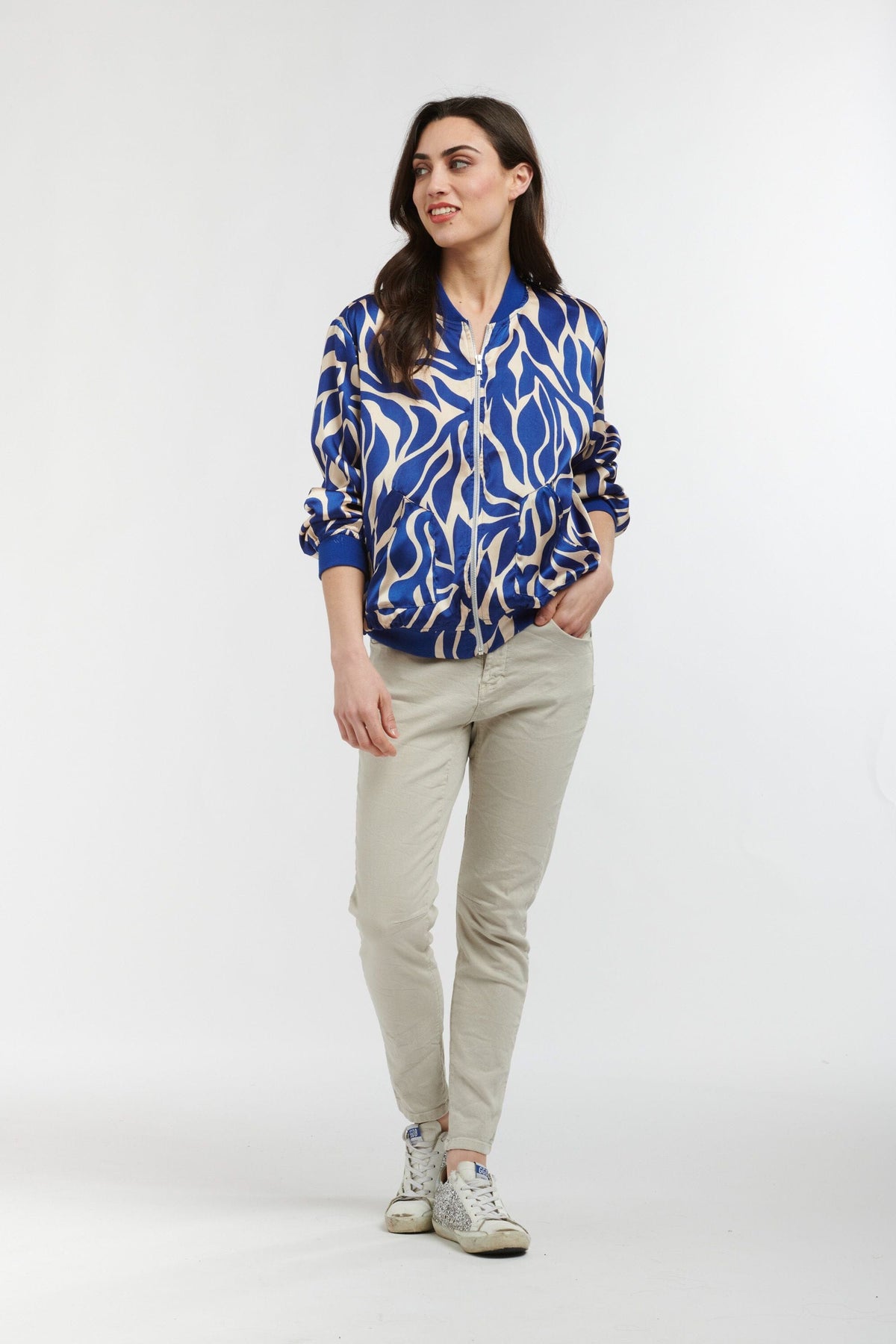 ITALIAN STAR Cafe Jacket - Blue Jackets + Coats - Zabecca Living