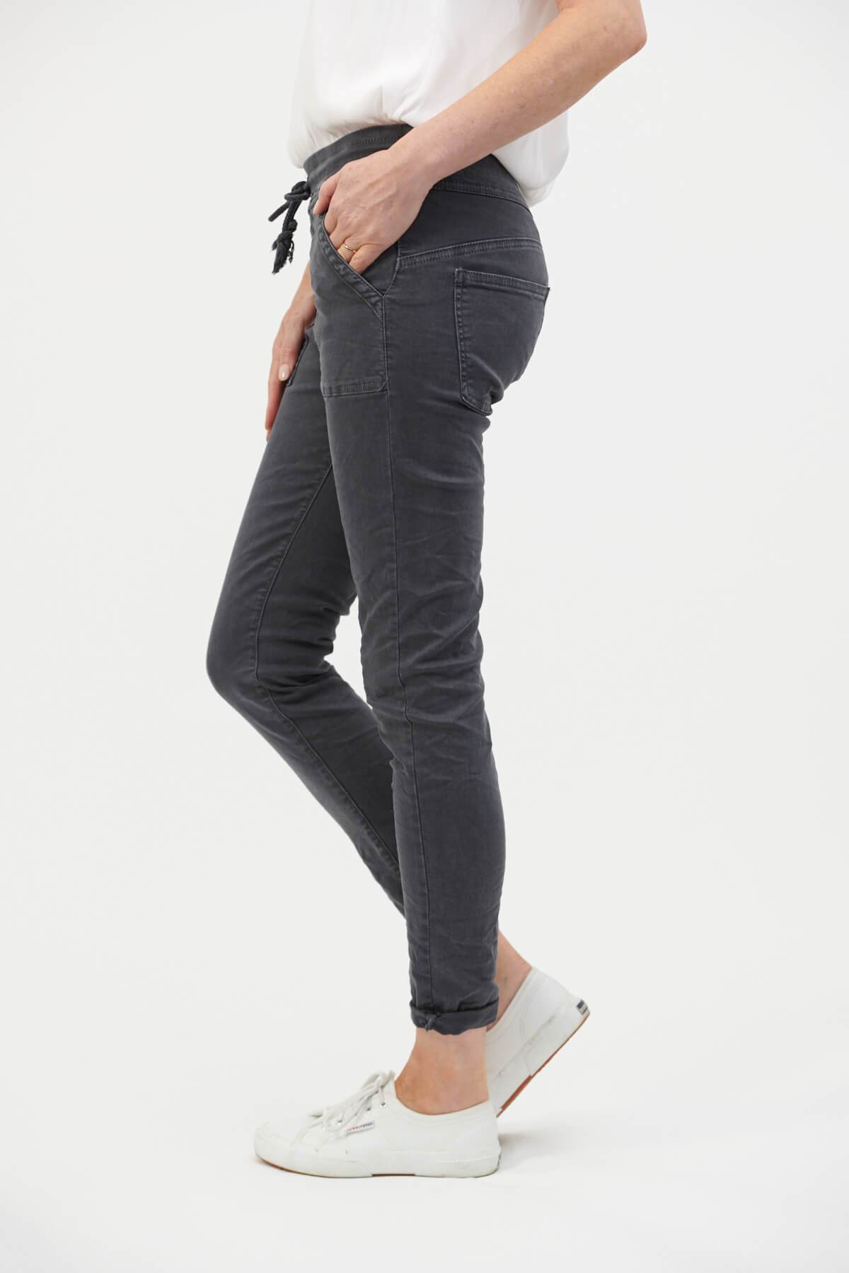 ITALIAN STAR Classic Drill Jogger - Charcoal PANTS - Zabecca Living
