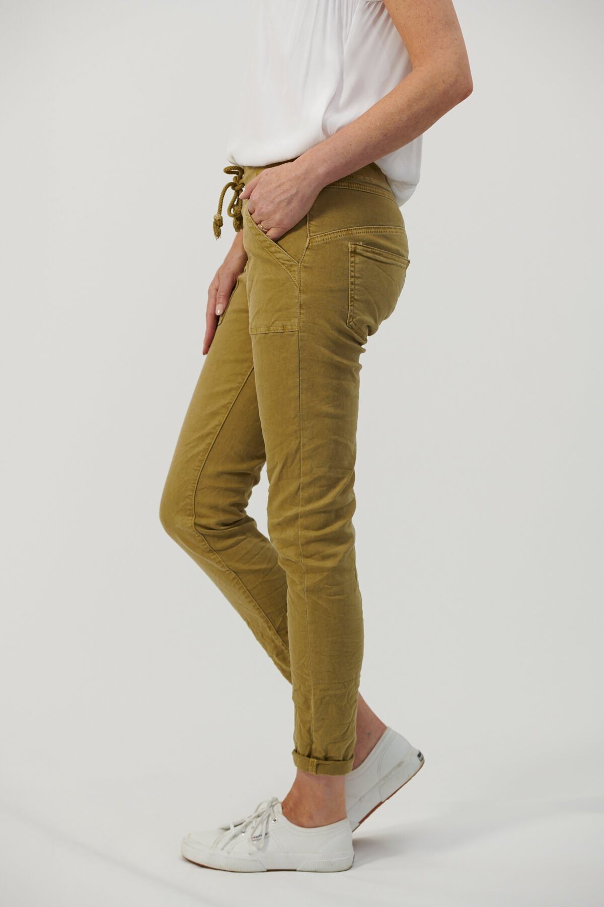 ITALIAN STAR Classic Drill Jogger - Clay PANTS - Zabecca Living