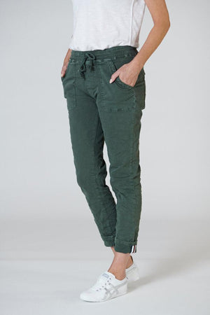 ITALIAN STAR Classic Polo Drill Jogger - Khaki PANTS - Zabecca Living