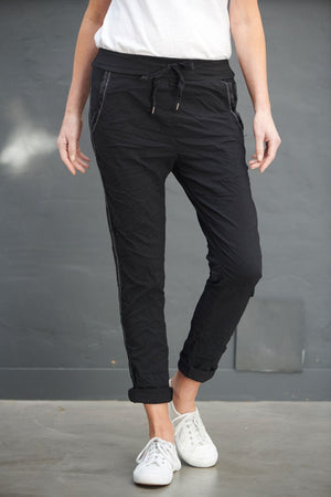 ITALIAN STAR Easywear Pant - Black PANTS - Zabecca Living