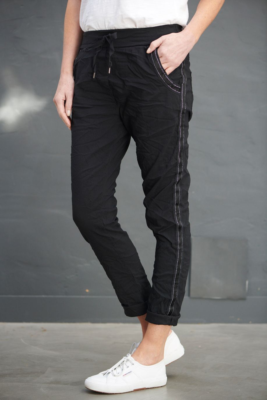 ITALIAN STAR Easywear Pant - Black PANTS - Zabecca Living