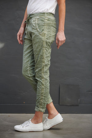 ITALIAN STAR Easywear Pants - Moss PANTS - Zabecca Living